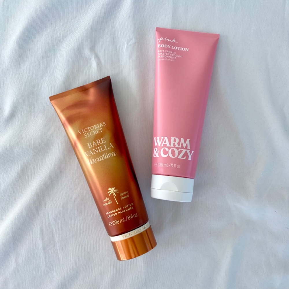 Victoria’s Secret PINK Bare Vanilla Body Lotion Plus Warm & Cozy Set of 2 NWT - Picture 7 of 7